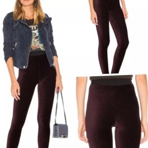Free People Here We Go Striped Velvet Pants